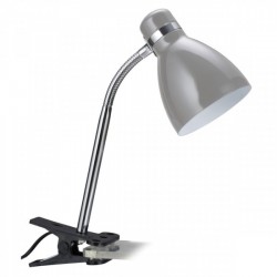 Φωτιστικό Γραφείου Με Κλιπ Ασημί 1x E27 LED 20W max Spotlight