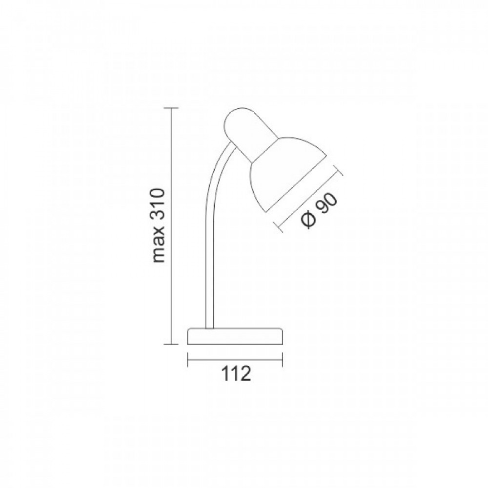 Φωτιστικό Γραφείου Εύκαμπτο Μαύρο 1x E27 LED 20W max Spotlight