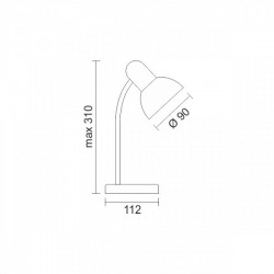 Φωτιστικό Γραφείου Εύκαμπτο Μαύρο 1x E27 LED 20W max Spotlight