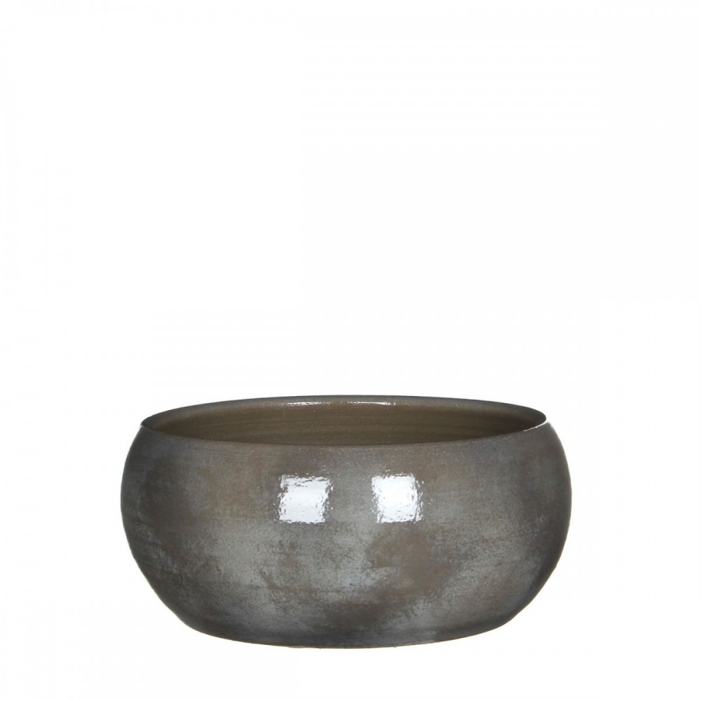 Κασπώ Τερακότα Γυαλιστερό Γκρι 28x28x12 εκ.