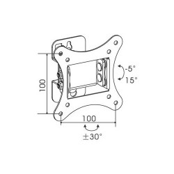 Βάση TV 10-24'' Σπαστή Μονή Περιστρεφόμενη 60° WLB-011 Ασημί EOL LCT