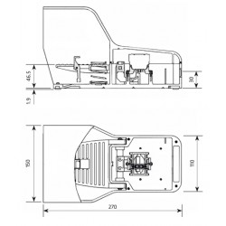Ποδοδιακόπτης Θερμοπλαστικός 2 Ταχυτήτων Με Ασφάλεια 16A IP7015 GIOVENZANA - Top Electronic