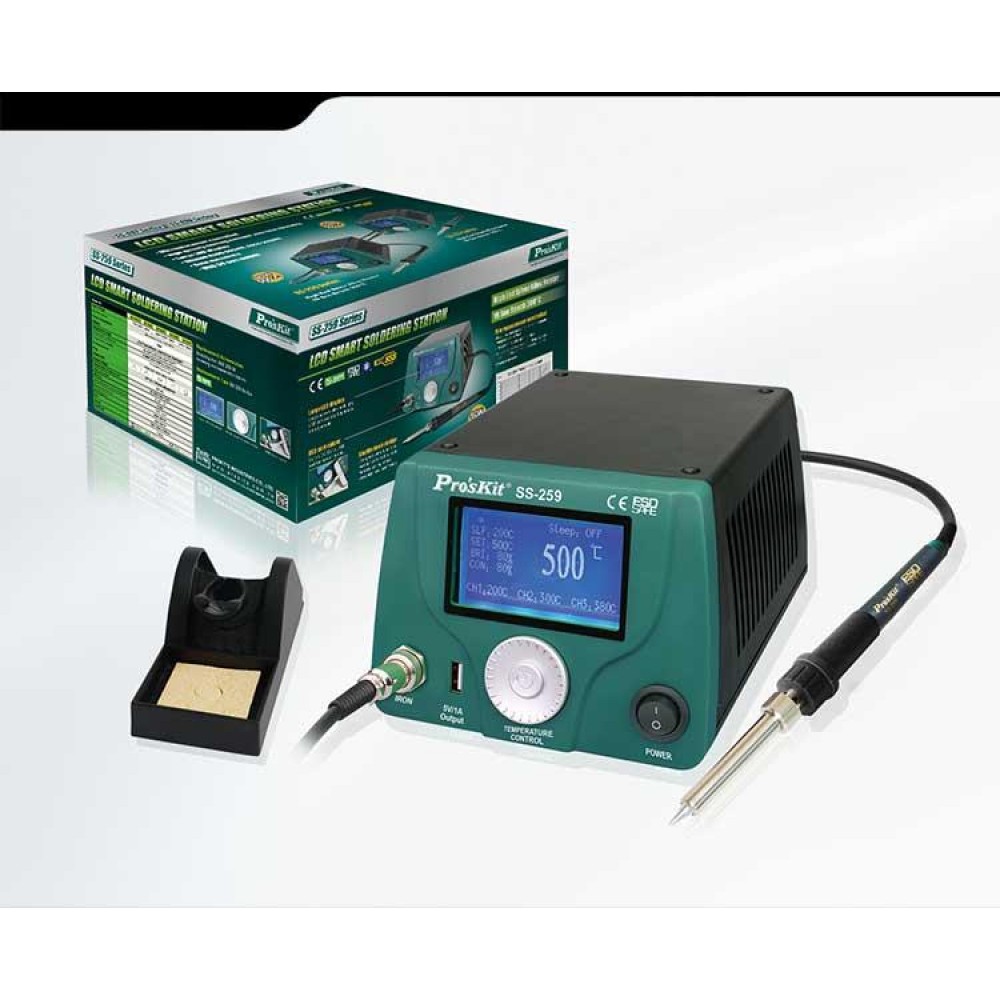 ΣΤΑΘΜΟΣ ΚΟΛΛΗΣΗΣ 90W ΚΕΡΑΜΙΚΟΣ LCD ESD+USB SS-259B S/PRO'SKIT