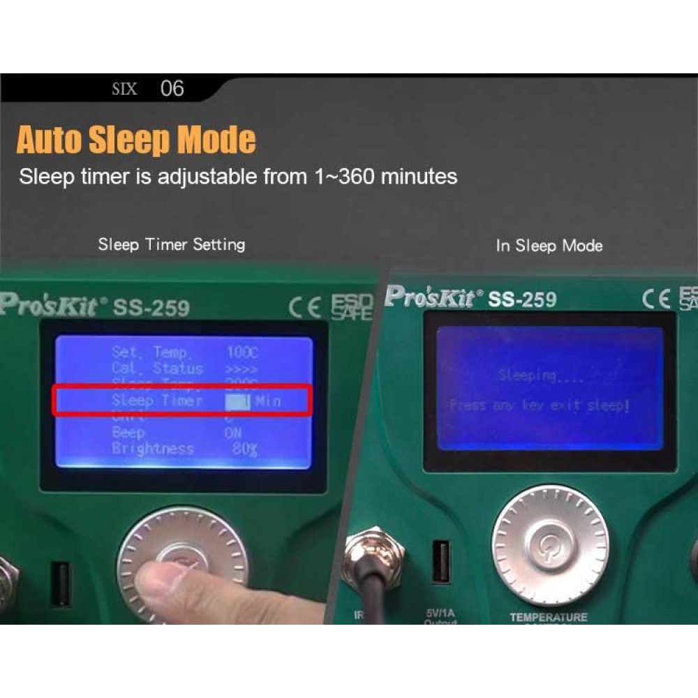 ΣΤΑΘΜΟΣ ΚΟΛΛΗΣΗΣ 90W ΚΕΡΑΜΙΚΟΣ LCD ESD+USB SS-259B S/PRO'SKIT