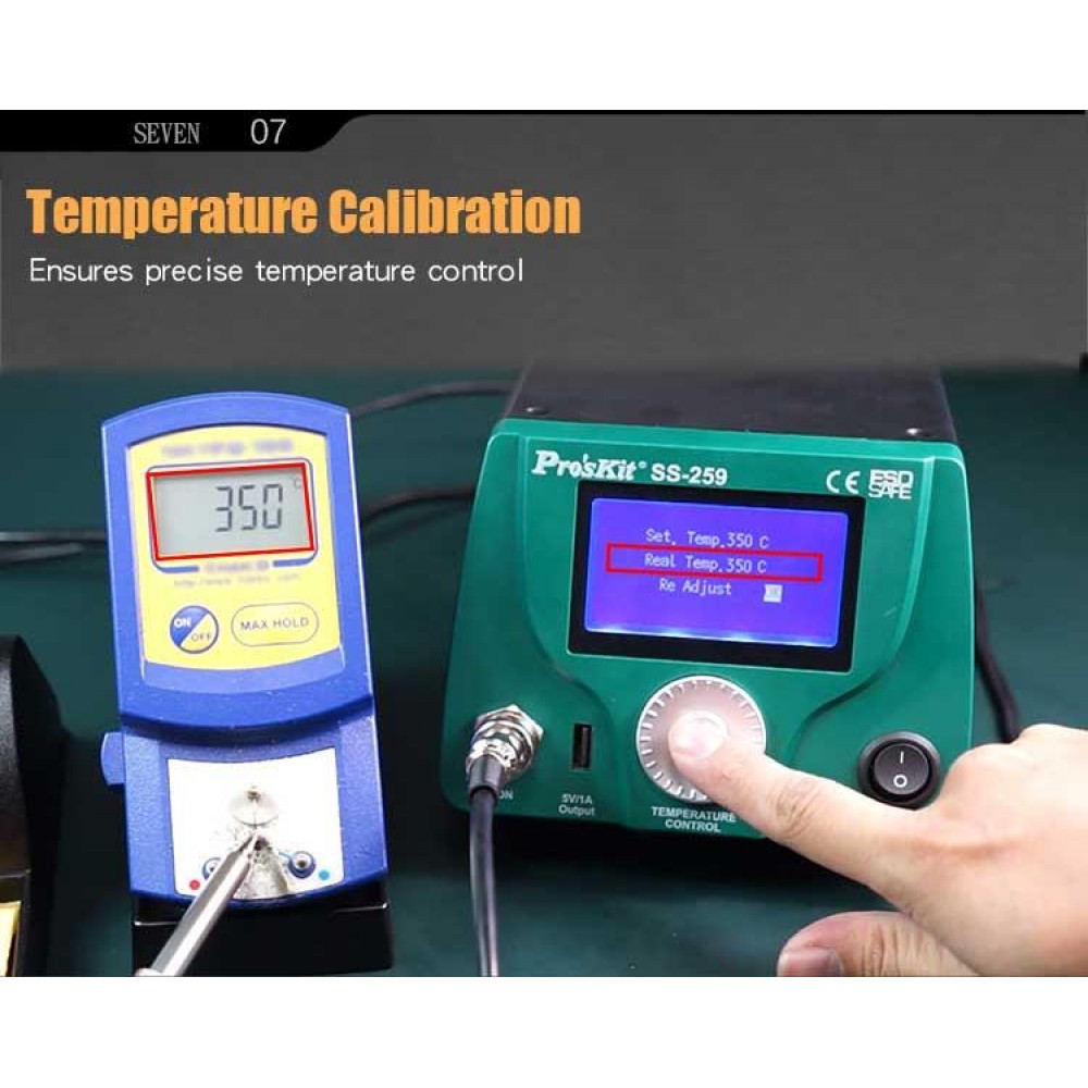 ΣΤΑΘΜΟΣ ΚΟΛΛΗΣΗΣ 90W ΚΕΡΑΜΙΚΟΣ LCD ESD+USB SS-259B S/PRO'SKIT