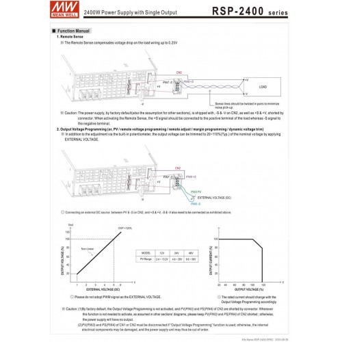 ΤΡΟΦΟΔΟΤΙΚΟ 2400W/48V/50A PFC PARALLEL RSP2400-48 MEAN WELL