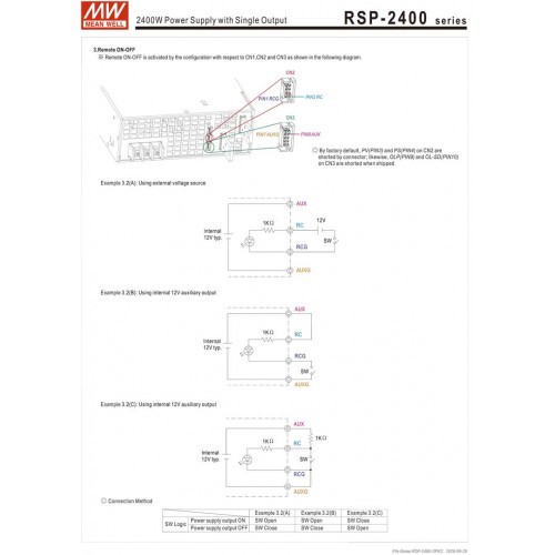 ΤΡΟΦΟΔΟΤΙΚΟ 2400W/48V/50A PFC PARALLEL RSP2400-48 MEAN WELL