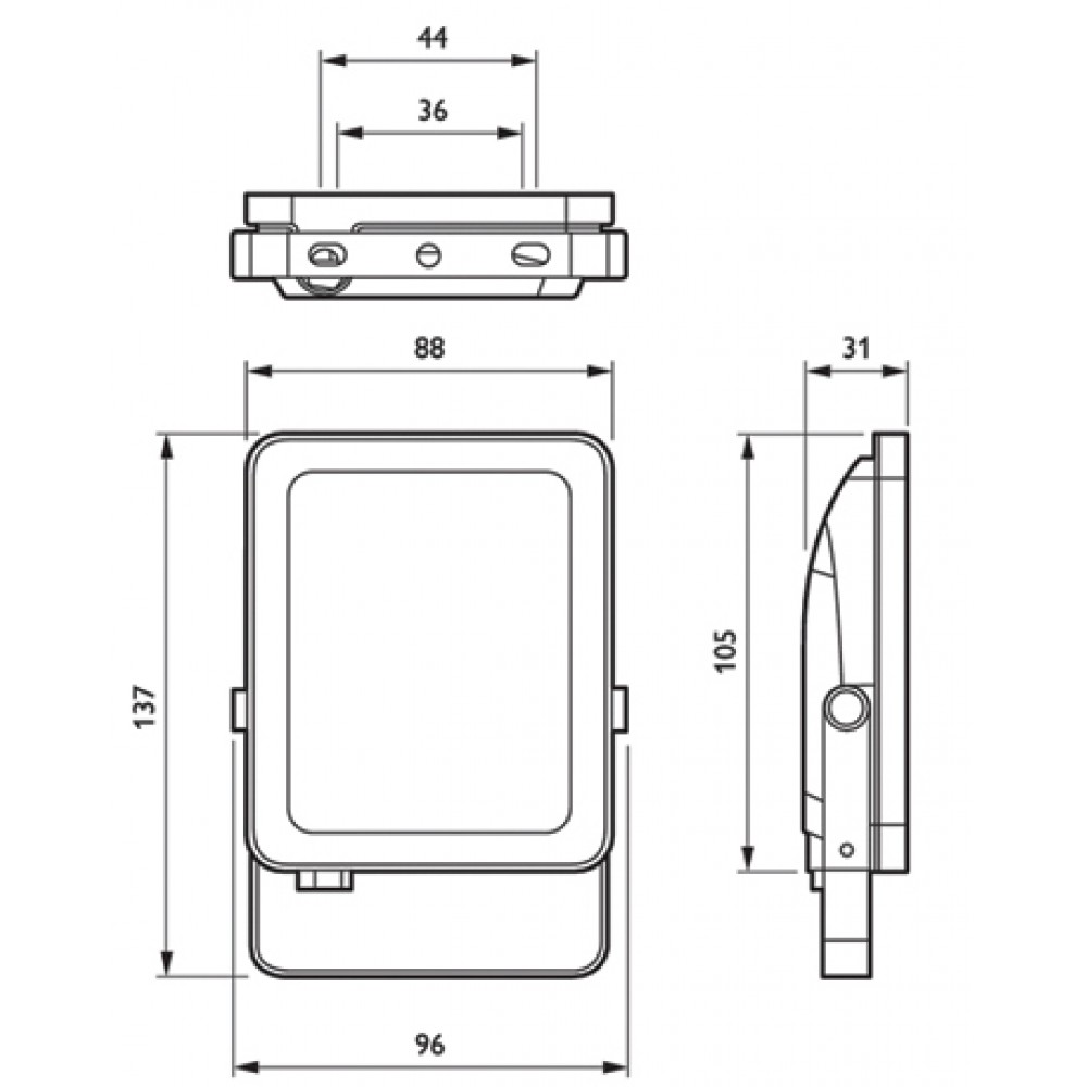 ΠΡΟΒΟΛΕΑΣ LED 10W 220-240VAC 4000K 1050LM IP65 BVP154/164 - Philips