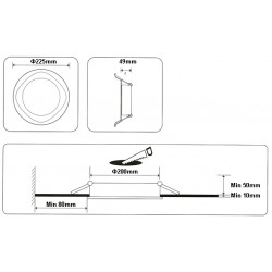 ΦΩΤΙΣΤΙΚΟ LED DOWNLIGHT ΧΩΝΕΥΤΟ ΣΤΡΟΓΓΥΛΟ Φ225 22W(20W) 2000LM 4000K PHILIPS