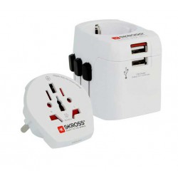 ADAPTOR UNIVERSAL Σε UNIVERSAL Πτυσσόμενο Αποσπώμενο 2 Τεμαχίων Mε USB - PRO Light USB – World SKROSS