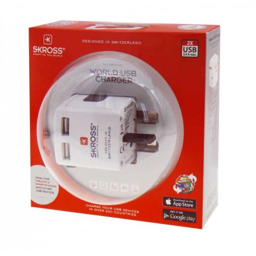 ADAPTOR UNIVERSAL Σε 2 USB 2400mA - World Usb Charger - SKROSS