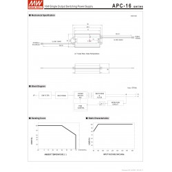 ΤΡΟΦΟΔΟΤΙΚΟ LED 16W/12-48V/350mA IP42 APC16-350 MEAN WELL