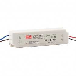 ΤΡΟΦΟΔΟΤΙΚΟ LED 60W/9-42V/1400mA IP67 LPC60-1400 MEAN WELL