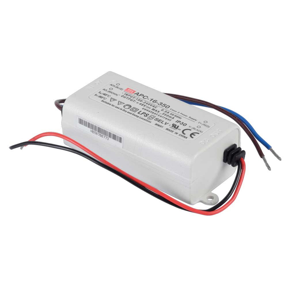 ΤΡΟΦΟΔΟΤΙΚΟ LED 16W/12-48V/350mA IP42 APC16-350 MEAN WELL