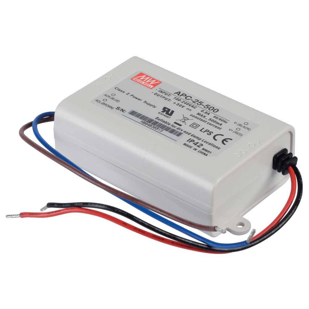 ΤΡΟΦΟΔΟΤΙΚΟ LED 25.2W/15-50V/500mA IP42 APC25-500 MEAN WELL