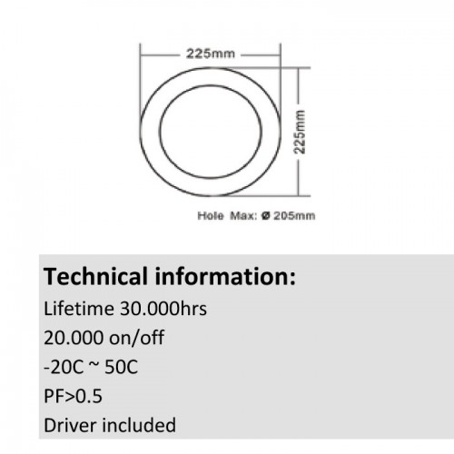 Χωνευτό φωτιστικό LED 18W Slim Panel Σε Λευκό Χρώμα 120º 240V IP20 SAMSUNG chip - UNIVERSE
