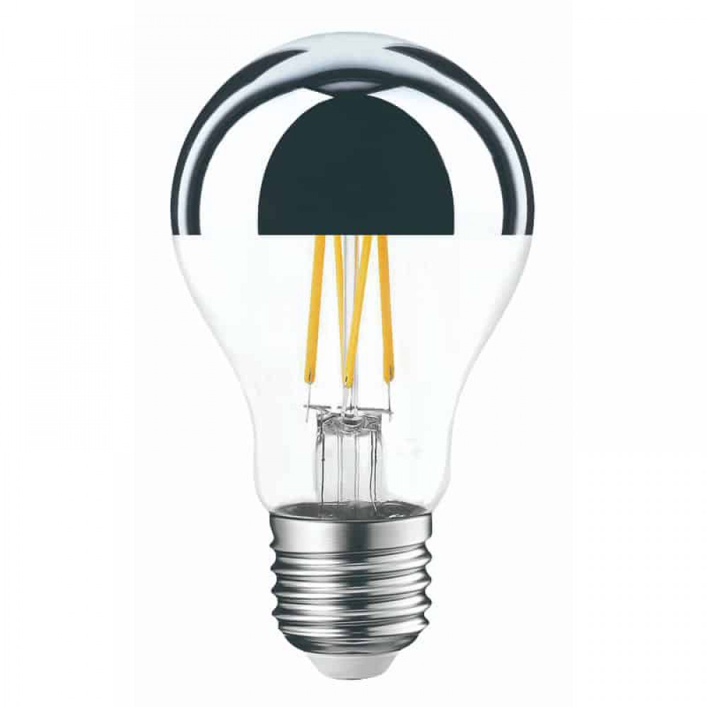 LED Λάμπα Filament Ανεστραμμένου Καθρέπτη Silver 7W A60 E27 Dimmable - Universe