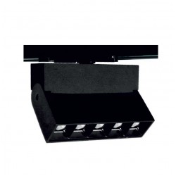 Cube series - Σποτ Ράγας 10W LED COB Με Τριφασικό Αντάπτορα Μαύρο - UNIVERSE