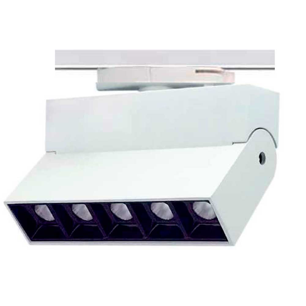 Cube series - Σποτ Ράγας 10W LED COB Με Τριφασικό Αντάπτορα Λευκό - UNIVERSE