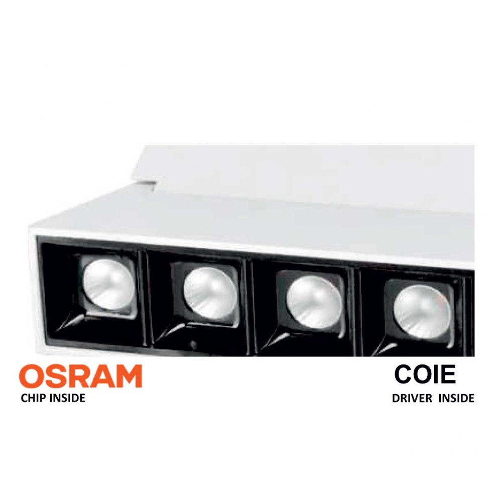 Cube series - Σποτ Ράγας 10W LED COB Με Τριφασικό Αντάπτορα Λευκό - UNIVERSE