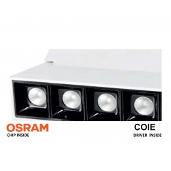 Cube series - Σποτ Ράγας 10W LED COB Με Τριφασικό Αντάπτορα Λευκό - UNIVERSE