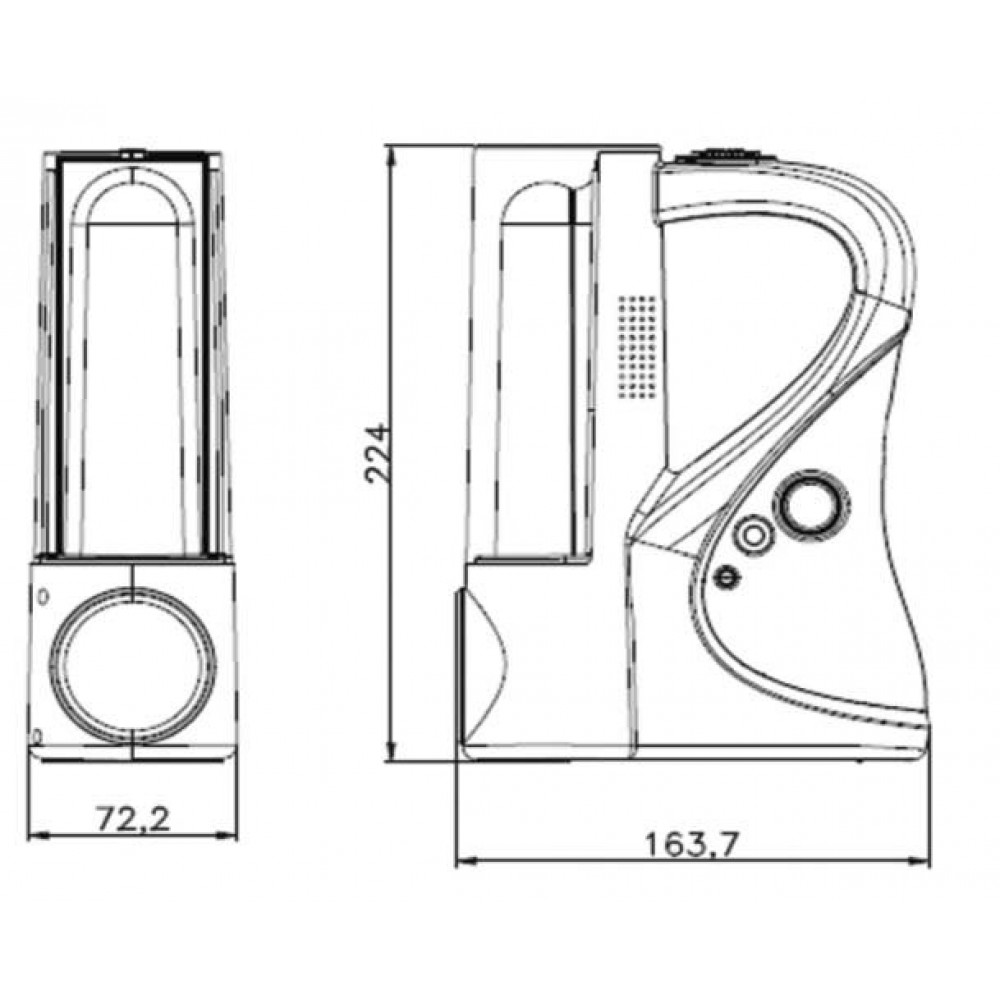 Επαναφορτιζόμενo Φακός Χειρός & Επιτραπέζιος Με Μπαταρία Λιθίου 9W-2W IP20 - Universe