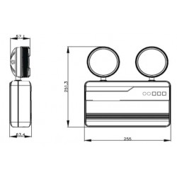 Επαναφορτιζόμενο Φωτιστικό LED Διπλής Κεφαλής Με Μπαταρία Λιθίου 8W IP65 - Universe