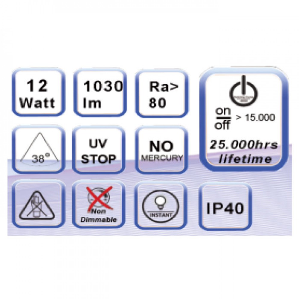 Χωνευτό φωτιστικό με LED κινητό CCT SWITCH 12W IP40 38° UNIVERSE