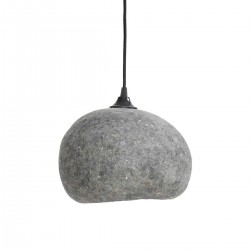 Κρεμαστό Φωτιστικό Μονόφωτο Από Ανακυκλωμένο Χαρτόνι σε Γκρι Χρώμα PEBBLE Small - Ay illuminate