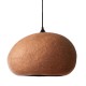Κρεμαστό Φωτιστικό Μονόφωτο Από Ανακυκλωμένο Χαρτόνι σε Terracotta Χρώμα PEBBLE Large - Ay illuminate