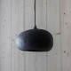 Κρεμαστό Φωτιστικό Μονόφωτο Από Ανακυκλωμένο Χαρτόνι σε Μαύρο Χρώμα PEBBLE Medium - Ay illuminate