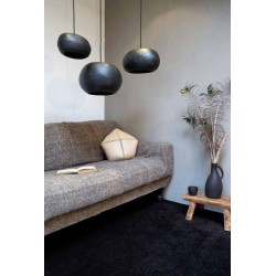 Κρεμαστό Φωτιστικό Μονόφωτο Από Ανακυκλωμένο Χαρτόνι σε Μαύρο Χρώμα PEBBLE Medium - Ay illuminate