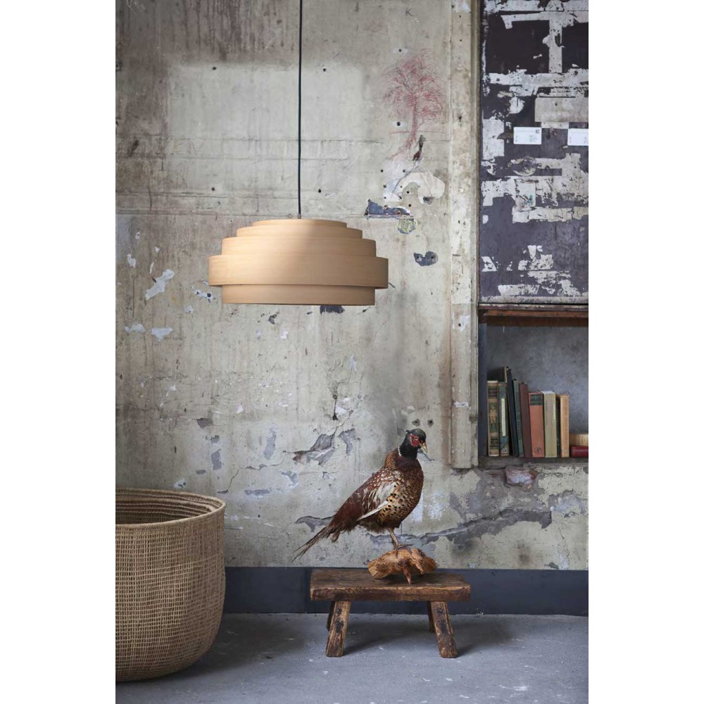 Κρεμαστό Φωτιστικό Μονόφωτο Από Bamboo Φ70cm 1xE27 THIN WOOD Large - Ay illuminate
