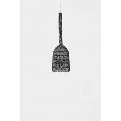 Κρεμαστό Φωτιστικό Μονόφωτο Από Rattan Σε Μαύρο Χρώμα D35cm Umut 2 - Ay illuminate