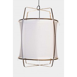 Κρεμαστό Φωτιστικό Μονόφωτο Από Bamboo Και Βαμβακερό Ύφασμα Handmade Φ67cm 1xE27 - Z1 black cotton cover - Ay illuminate