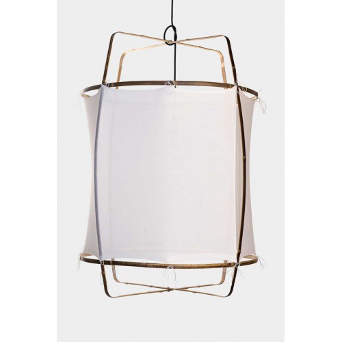 Κρεμαστό Φωτιστικό Μονόφωτο Από Bamboo Και Βαμβακερό Ύφασμα Handmade Φ67cm 1xE27 - Z1 black cotton cover - Ay illuminate