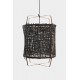 Κρεμαστό Φωτιστικό Μονόφωτο Από Bamboo Και Χαρτί Handmade Φ48,5cm 1xE27 - Z11 black - paper black cover - Ay illuminate