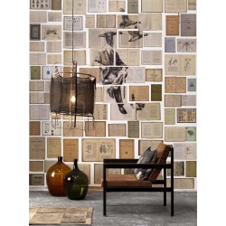 Κρεμαστό Φωτιστικό Μονόφωτο Από Bamboo Και Μετάξι Handmade Φ48,5cm 1xE27 - Z11 black silk cashmere dark - Ay illuminate