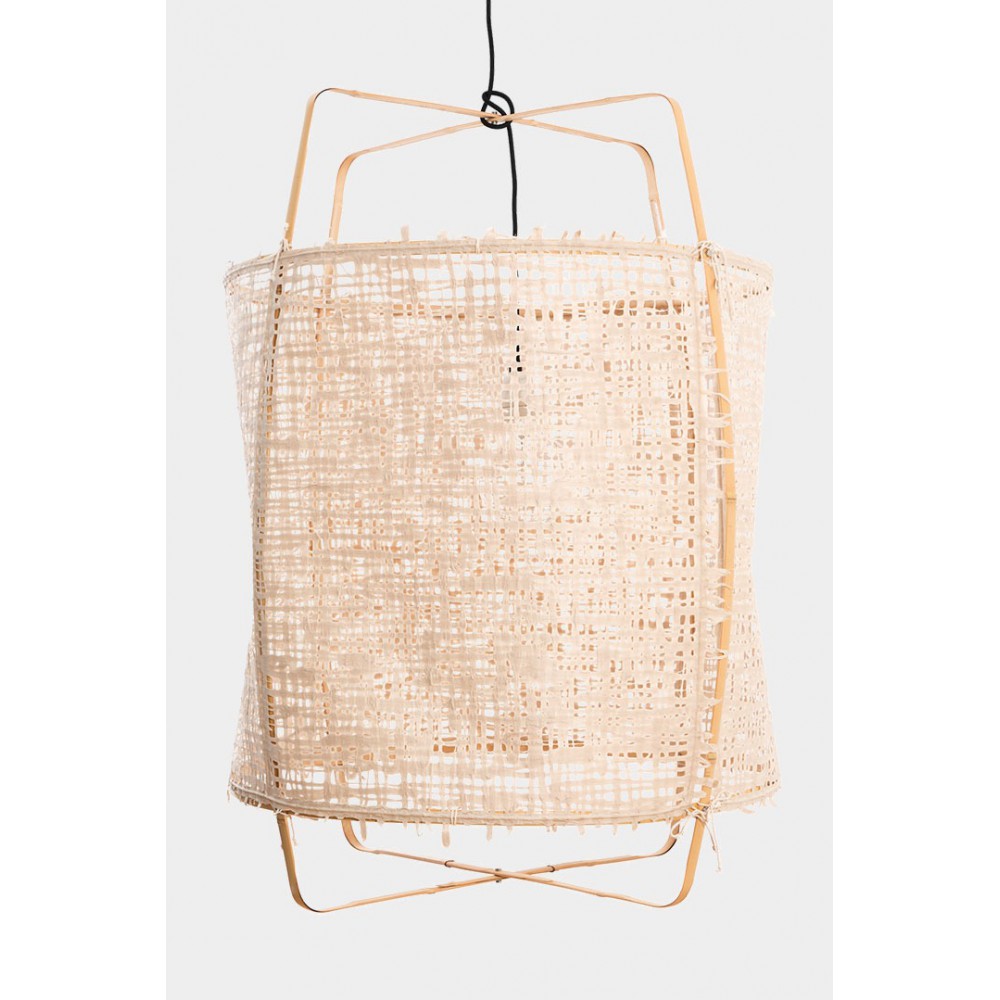 Κρεμαστό Φωτιστικό Μονόφωτο Από Bamboo Και Χαρτί Handmade Φ67cm 1xE27 - Z2 blonde - paper natural - Ay illuminate