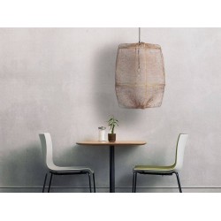 Κρεμαστό Φωτιστικό Μονόφωτο Από Bamboo Και Σιζάλ Handmade Φ67cm 1xE27 - Z2 blonde sisal net tea dye - Ay illuminate