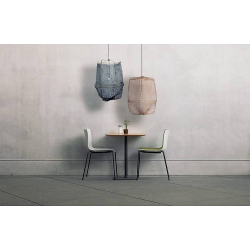 Κρεμαστό Φωτιστικό Μονόφωτο Από Bamboo Και Σιζάλ Handmade Φ67cm 1xE27 - Z2 blonde sisal net tea dye - Ay illuminate