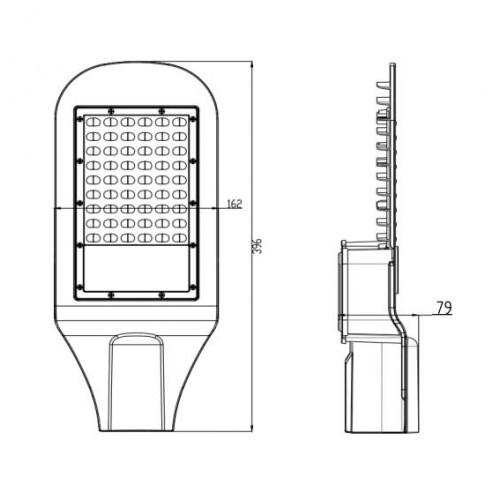Φωτιστικό Δρόμου SMD LED 100W και Driver AC 100-240V IP66 - Universe