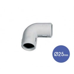 Σύνδεσμος Σωλήνων Γωνία 90 Μοιρών IP40 Φ25  - 100 Τεμάχια - Elettrocanali