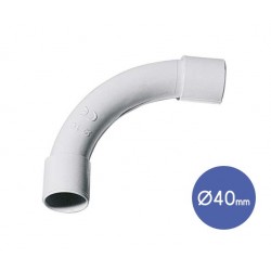 Σύνδεσμος Σωλήνων Καμπύλη 90 Μοιρών IP40 Φ40  - Elettrocanali