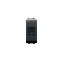 Πρίζα Δικτύου RJ45 CAT6 / UTP 1ΣΤ Μαύρη - ELETTROCANALI