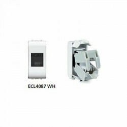 Πρίζα Δικτύου RJ45 CAT6 / UTP 1ΣΤ Λευκή - ELETTROCANALI