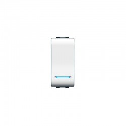 Μπουτόν Φωτιζόμενο 1ΣΤ 1P 16A 250VAC IP20 Χωρίς Λάμπα -  Λευκός - ELETTROCANALI