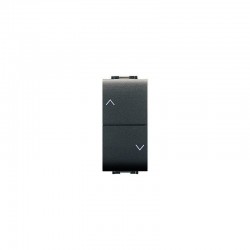 Μπουτόν Με Επαναφορά ( Ρολλών ) 1ΣΤ 10A NO+NO 250VAC IP20 Μαύρος - ELETTROCANALI