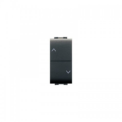 Μπουτόν Με Επαναφορά ( Ρολλών ) 1ΣΤ 10A NO+NO 250VAC IP20 Μαύρος - ELETTROCANALI