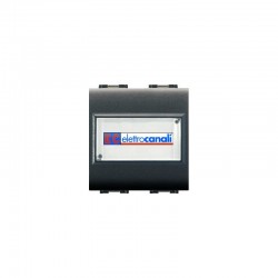 Μπουτόν Εξώθυρας Με Ετικέτα 2ΣΤ 1P Ανοιχτό 250VAC IP20 Μαύρο - ELETTROCANALI